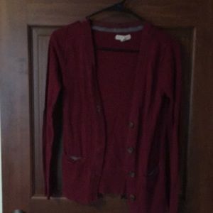 Aeropostale maroon cardigan